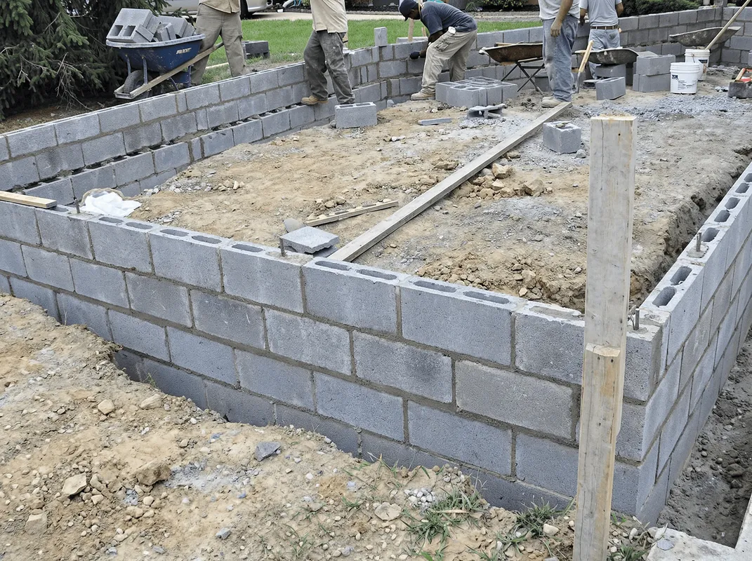 Professionals building a foundation with blocks in Las Vegas, NV