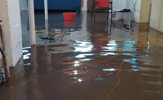 Basement with boiler, cabinets and washing machine completely flooded in Las Vegas, NV