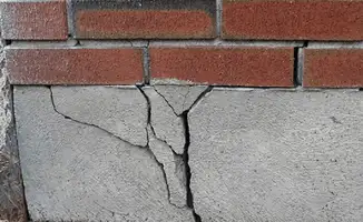 Concrete foundation with serious structural damage in Las Vegas, NV