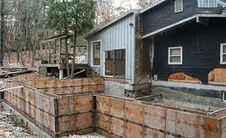 Prepared site with foundation forms for home remodeling and addition project in Las Vegas, NV